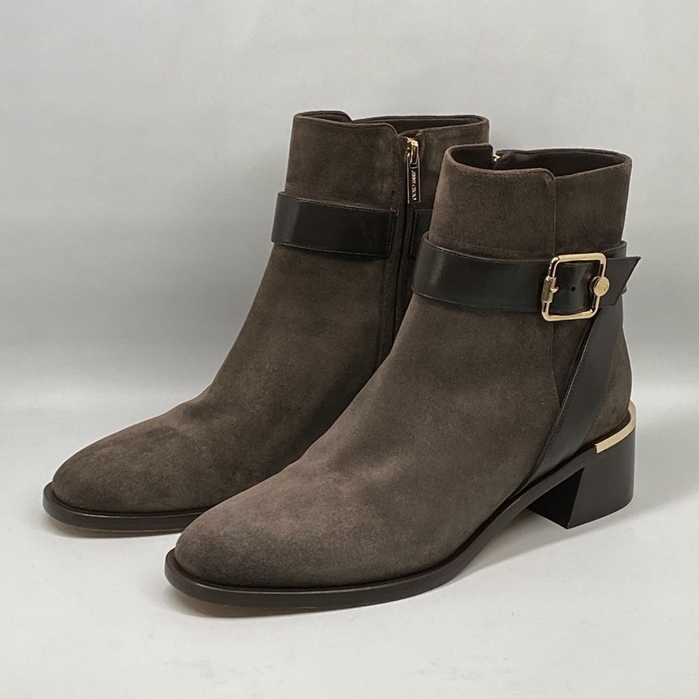 Jimmy Choo Clarice 45 Block Heel Suede Booties size 39